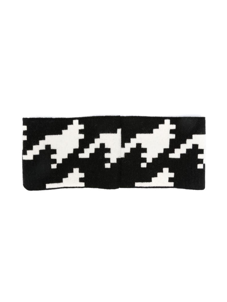 Houndstooth-intarsia Headband