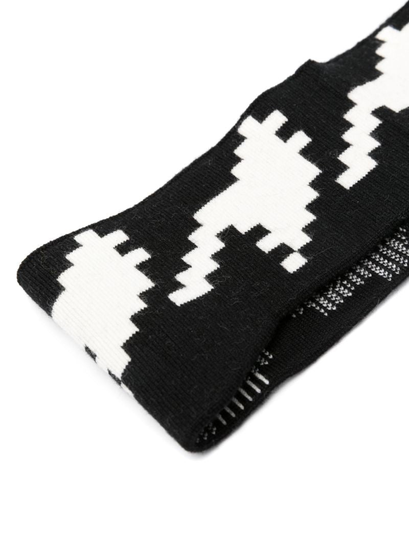 Houndstooth-intarsia Headband