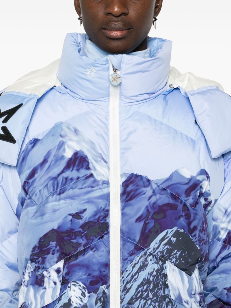 Printed Hooded Ski Jacket
