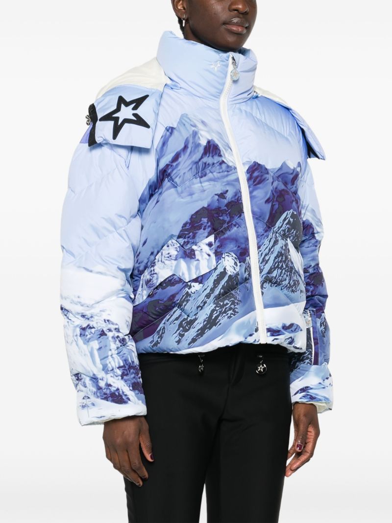 Printed Hooded Ski Jacket
