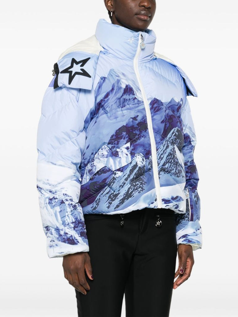 Printed Hooded Ski Jacket