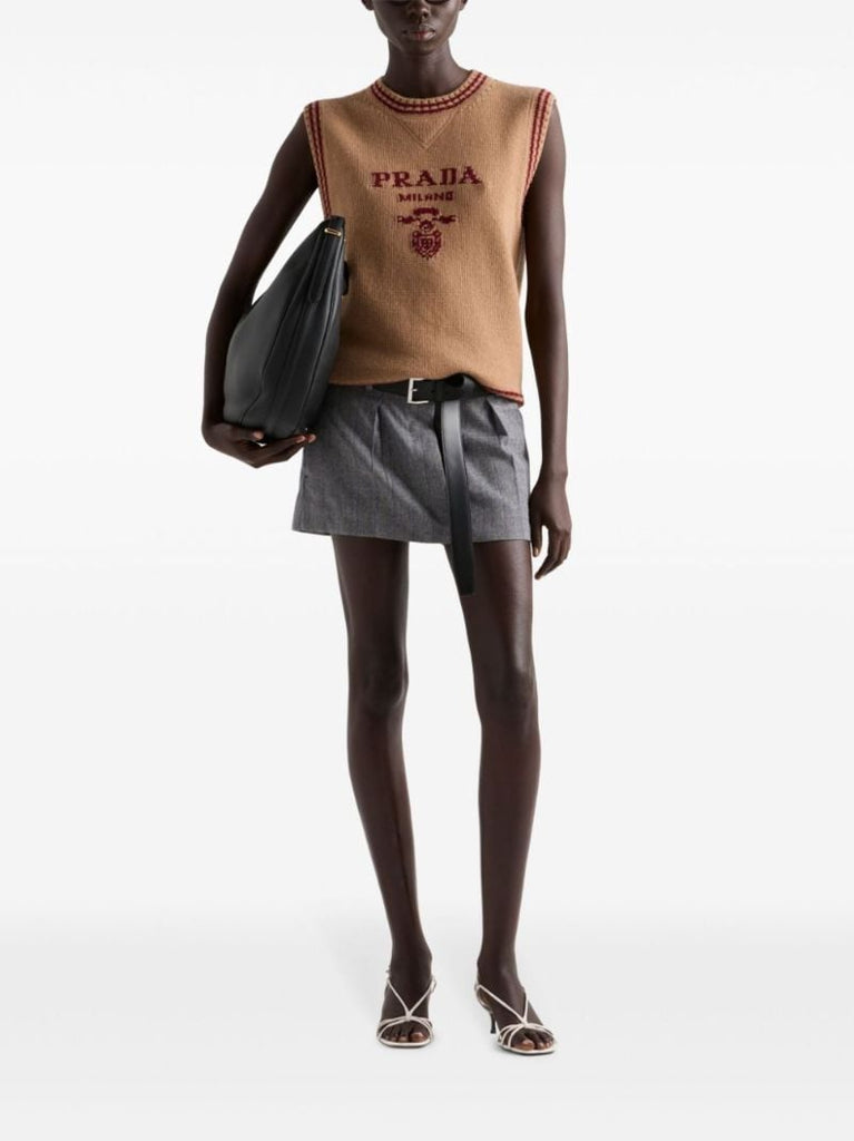 Logo-intarsia Vest