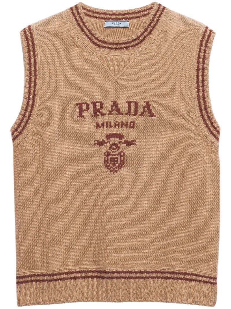 Logo-intarsia Vest