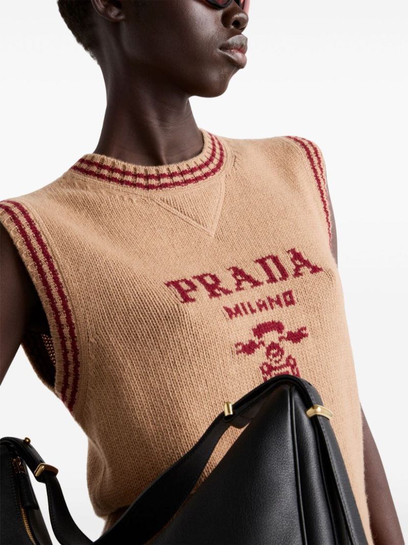 Logo-intarsia Vest