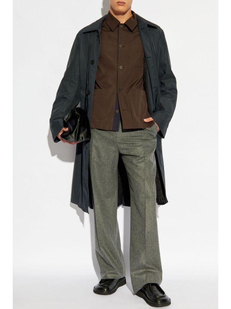 Buttoned Single-breasted Coat