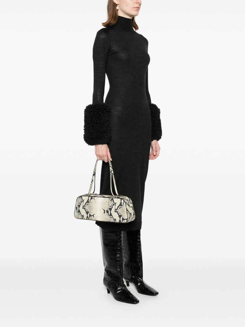 Snakeskin Effect Shoulder Bag