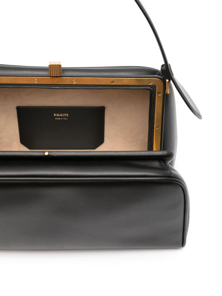 Clasp-fastened Handbag