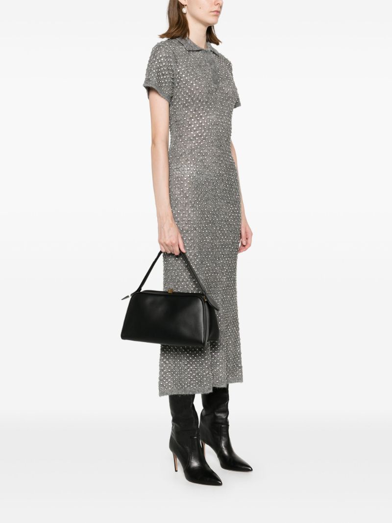 Clasp-fastened Handbag