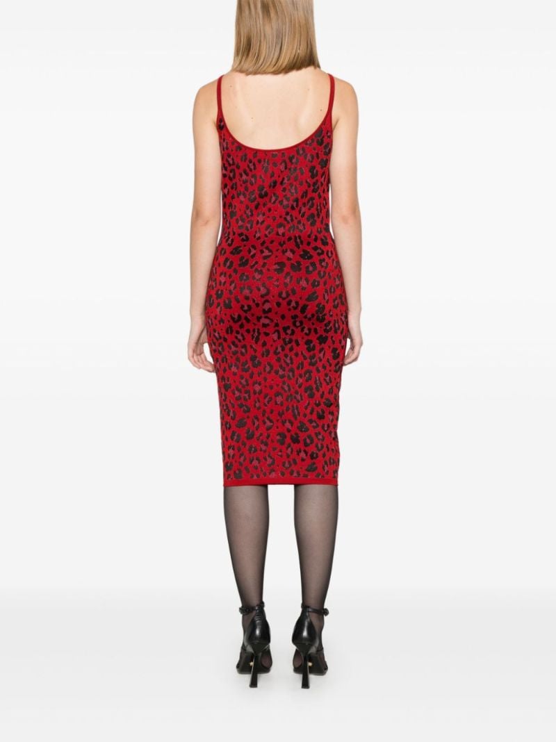 Medusa '95 Leopard-intarsia Midi Dress