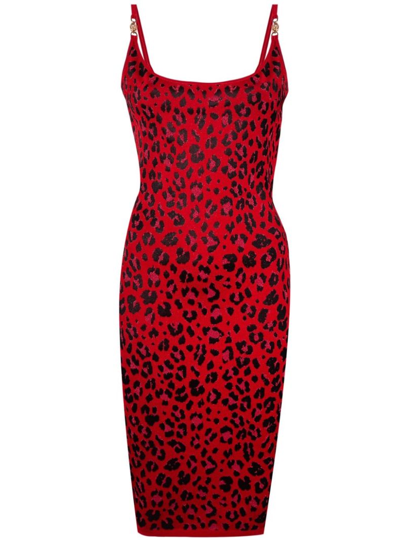 Medusa '95 Leopard-intarsia Midi Dress