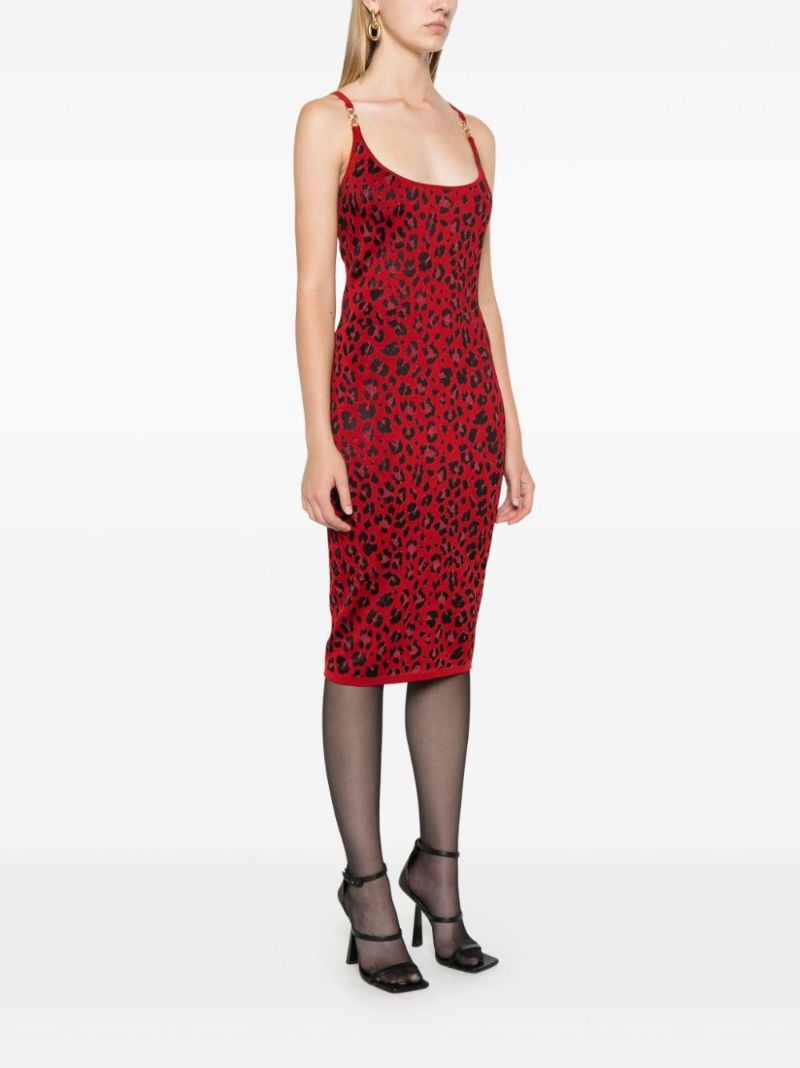 Medusa '95 Leopard-intarsia Midi Dress
