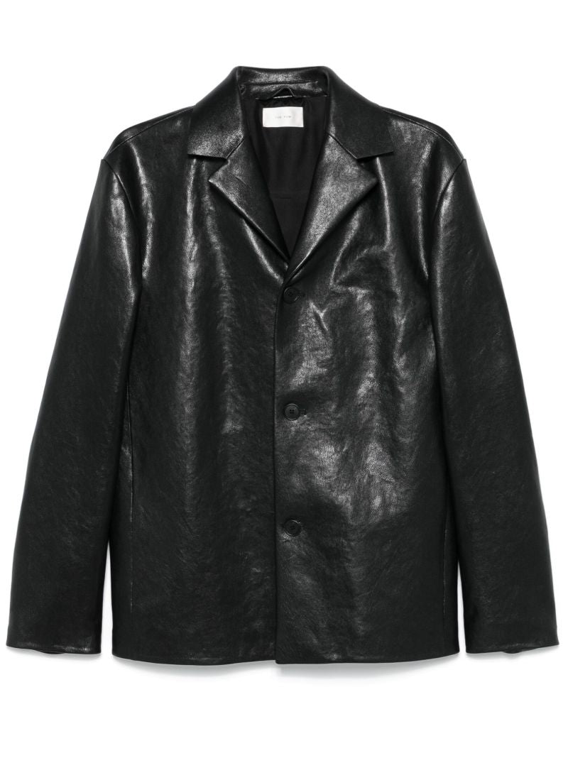 Notched Lapels Leather Jacket