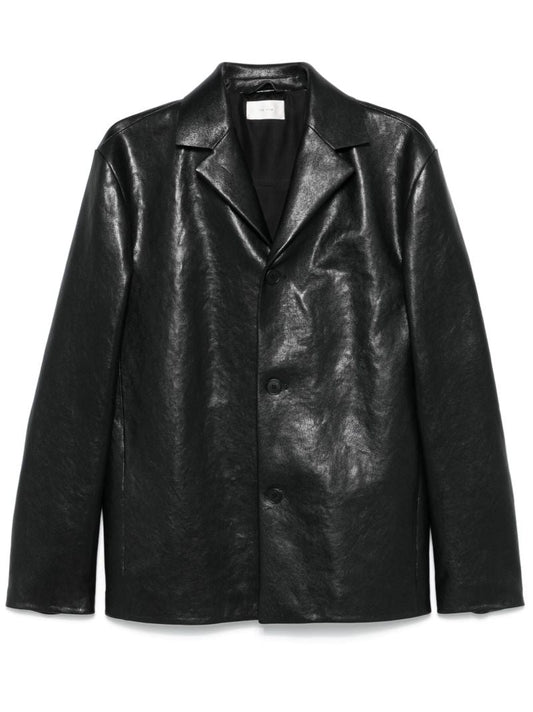Notched Lapels Leather Jacket