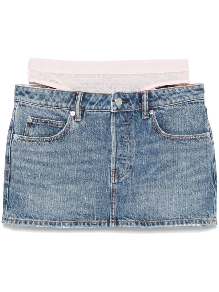 Blue Detachable-underwear Skirt