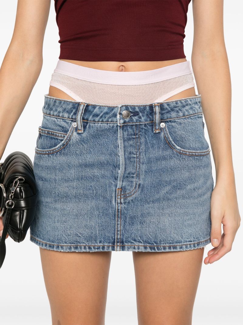 Blue Detachable-underwear Skirt