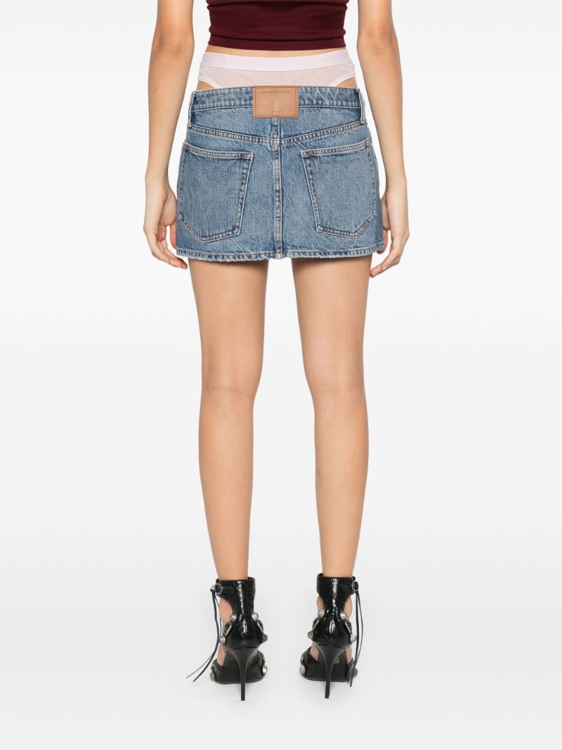 Blue Detachable-underwear Skirt