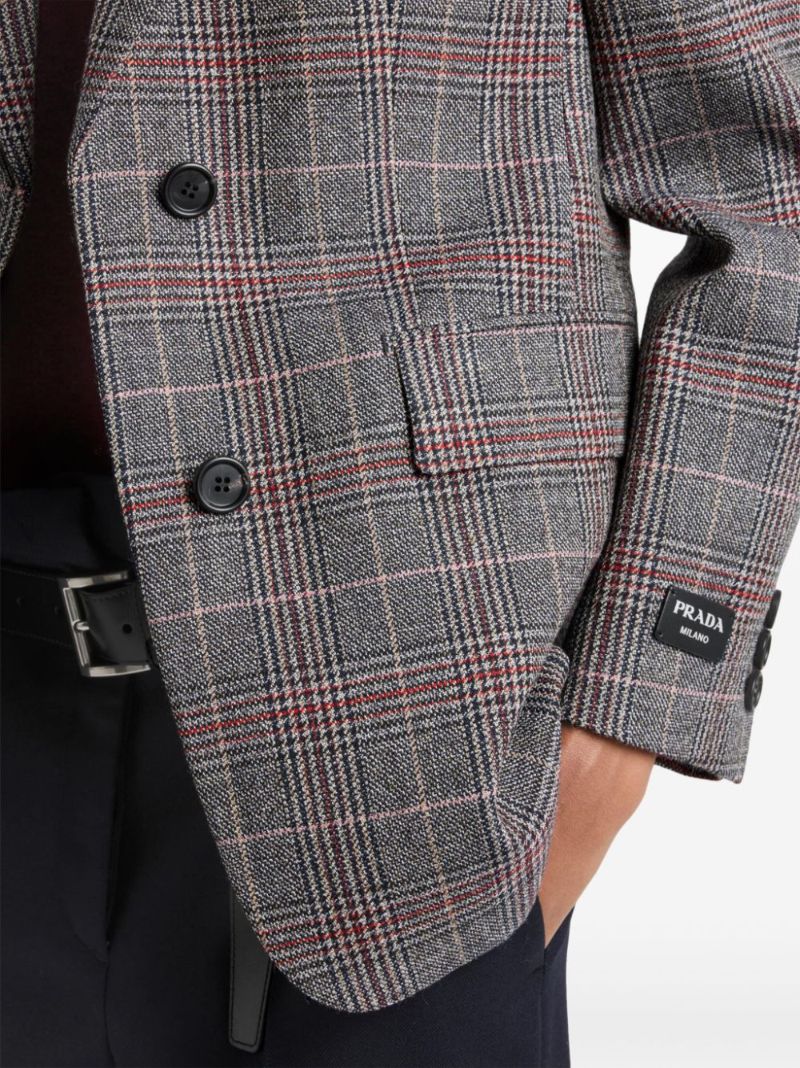 Prince of Wales-check Single-breasted Blazer