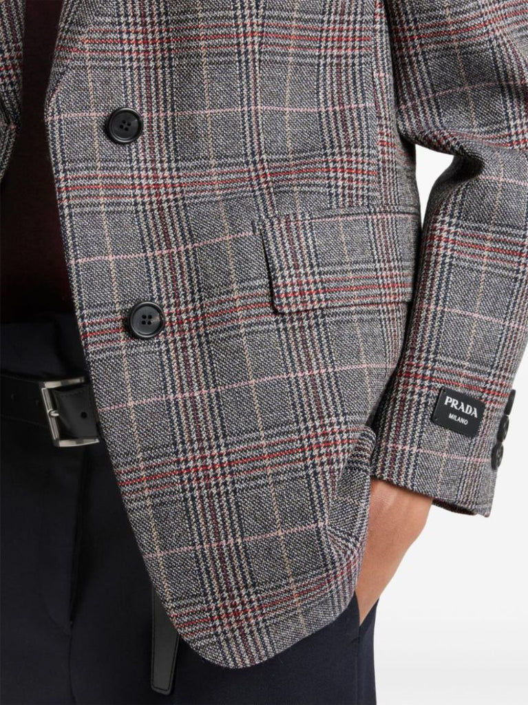Prince of Wales-check Single-breasted Blazer