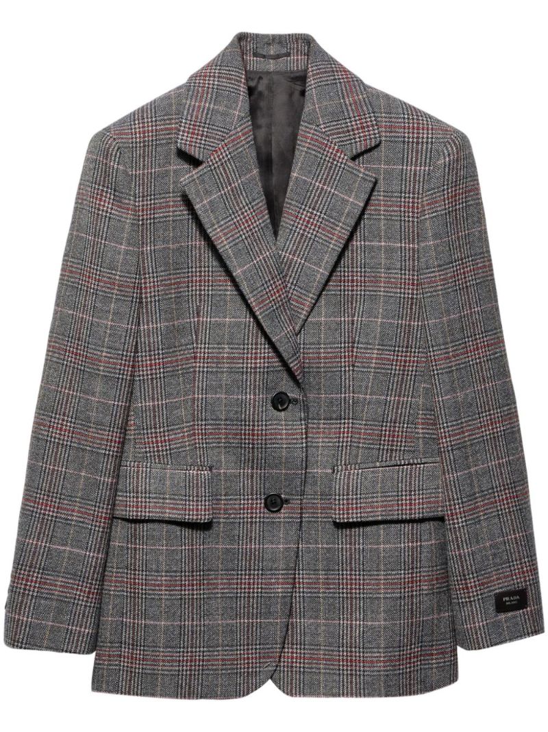 Prince of Wales-check Single-breasted Blazer