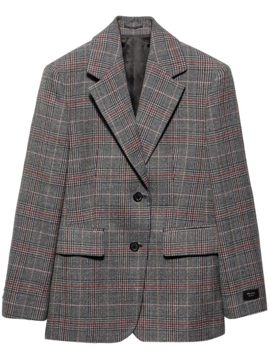 Prince of Wales-check Single-breasted Blazer
