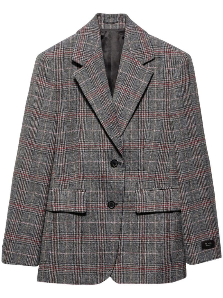Prince of Wales-check Single-breasted Blazer