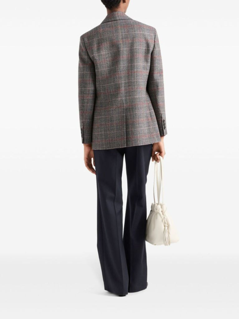 Prince of Wales-check Single-breasted Blazer