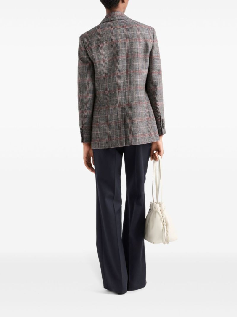Prince of Wales-check Single-breasted Blazer