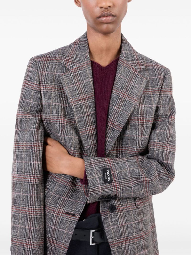 Prince of Wales-check Single-breasted Blazer