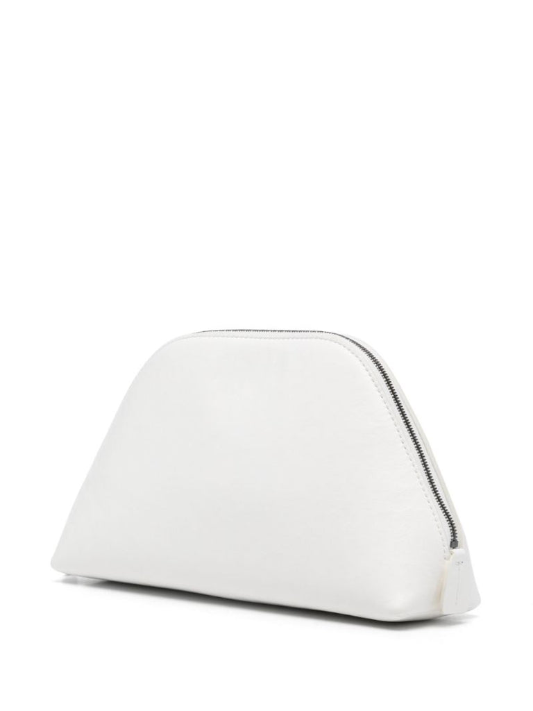 White Leather Clutch Bag
