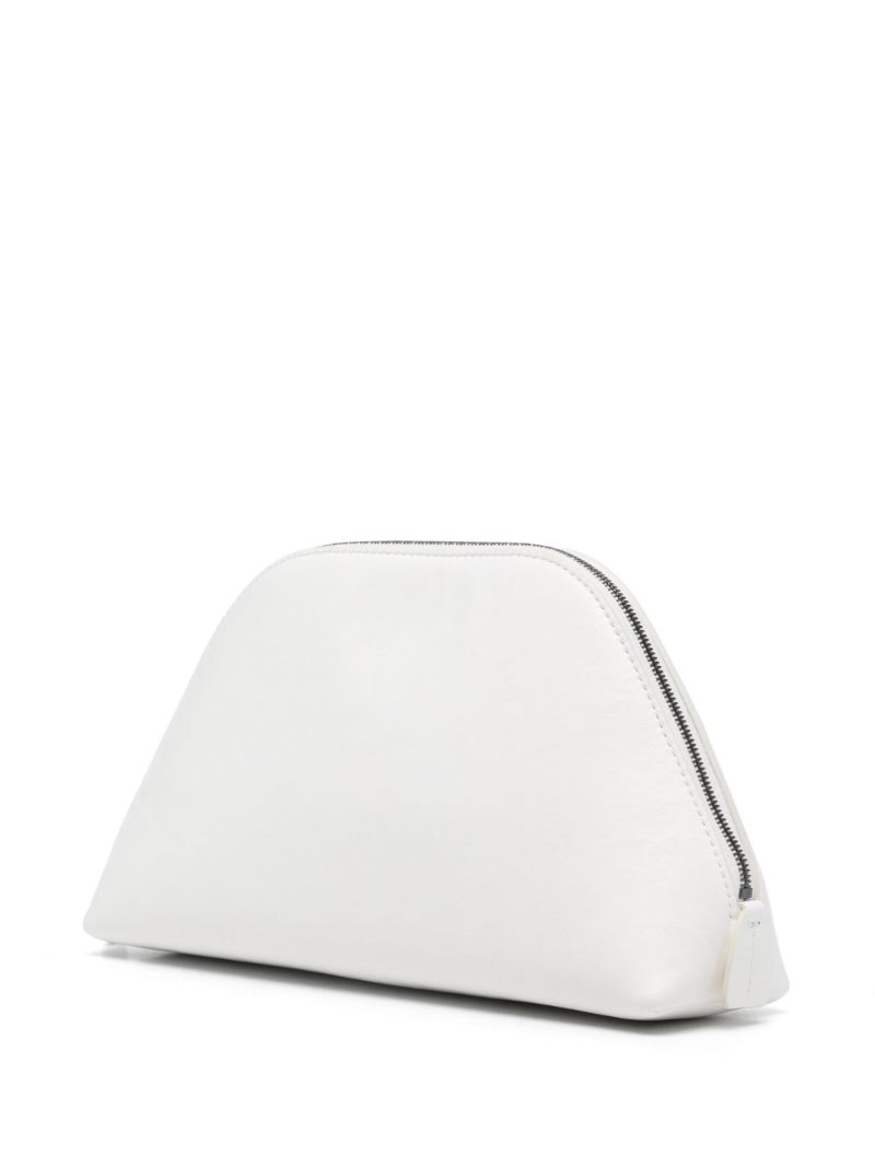 White Leather Clutch Bag