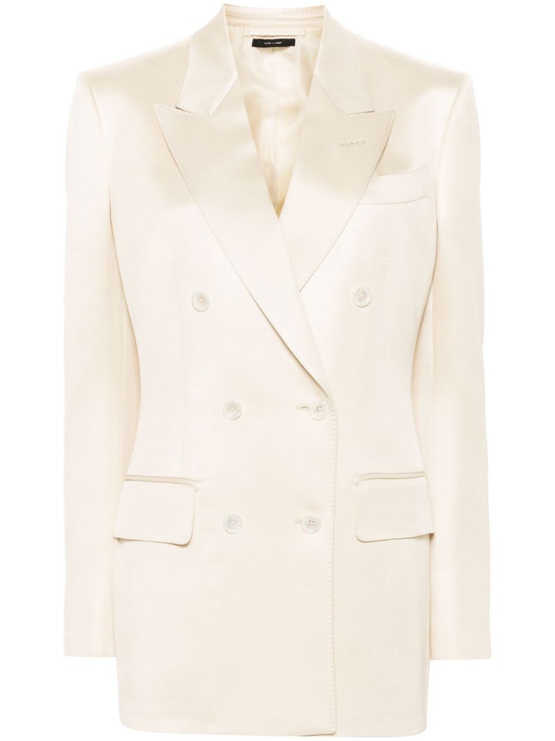 Double-breasted Twill Blazer