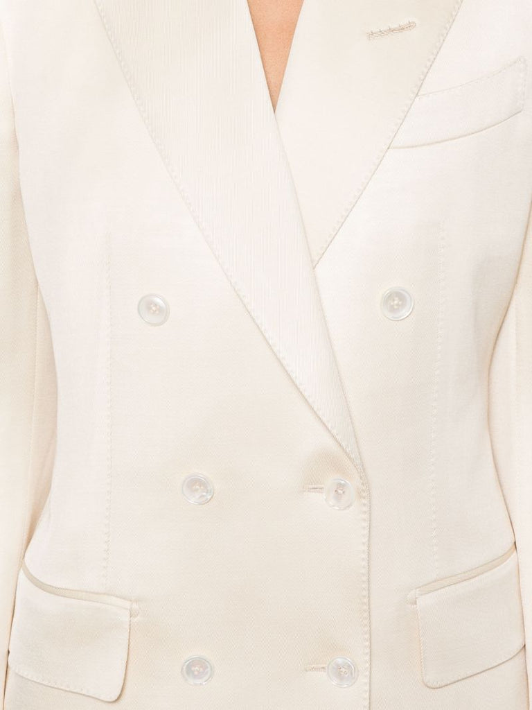 Double-breasted Twill Blazer