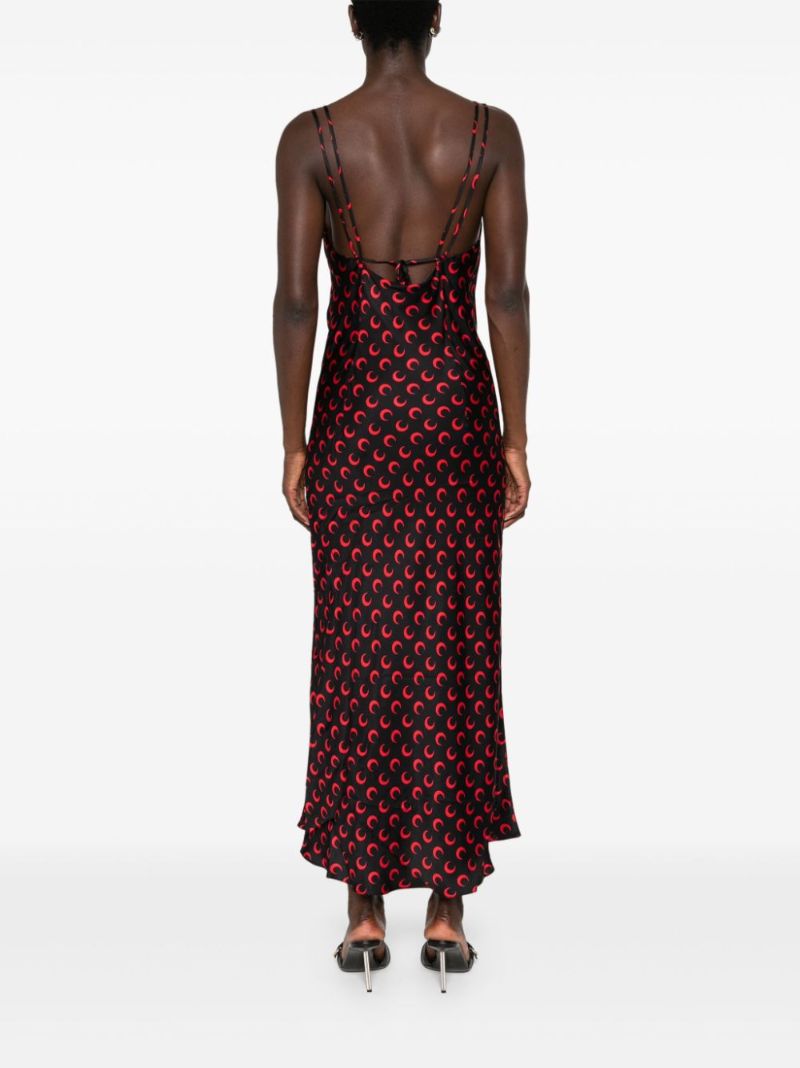 Moon-print Satin Slip Dress