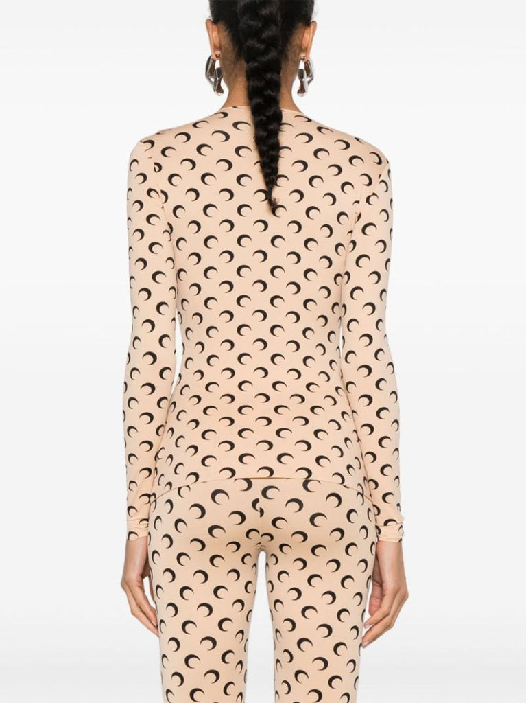 Neutral Second Skin Crescent Moon Top