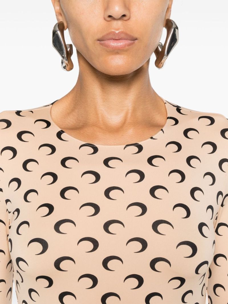 Neutral Second Skin Crescent Moon Top
