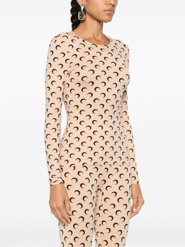 Neutral Second Skin Crescent Moon Top