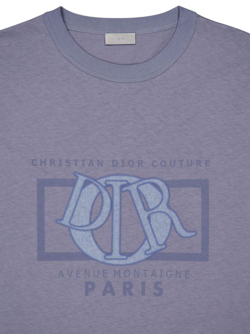 Graphic-stamp T-shirt