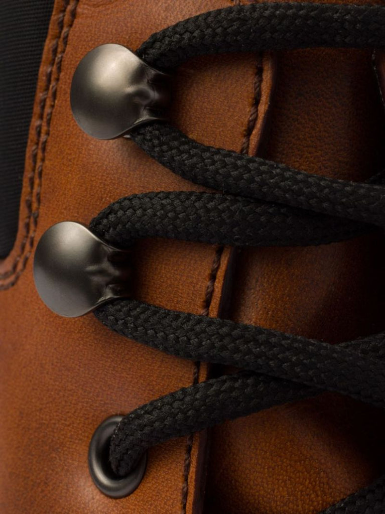 Logo-debossed Leather Boots