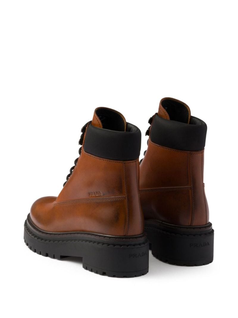 Logo-debossed Leather Boots