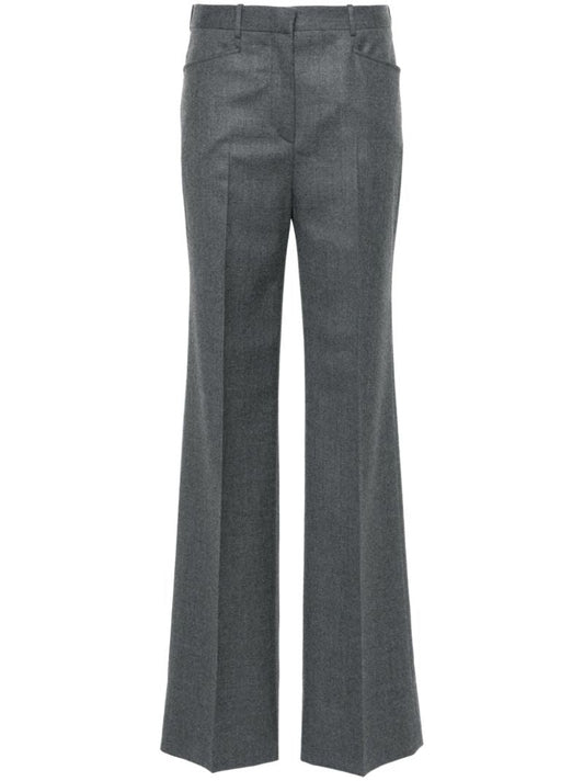 Creased Wool Tailored Trousers