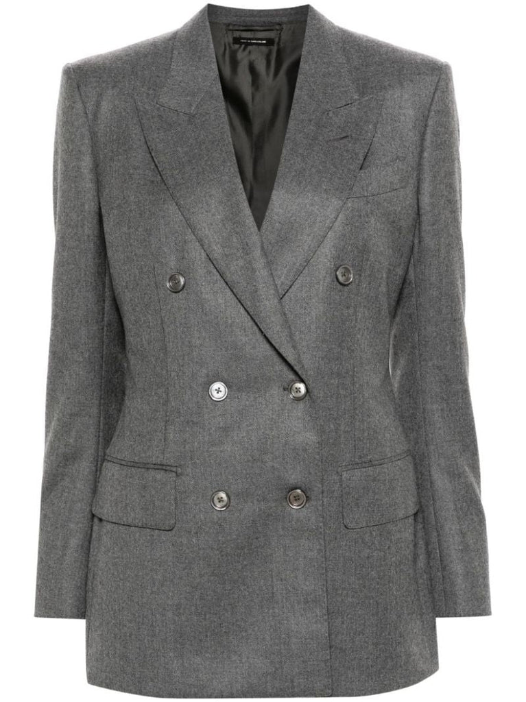 Wool Double-breasted Blazer