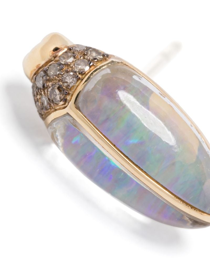 18k Gold Mini Scarab Single Earring