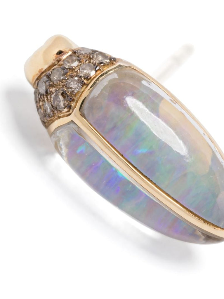 18k Gold Mini Scarab Single Earring
