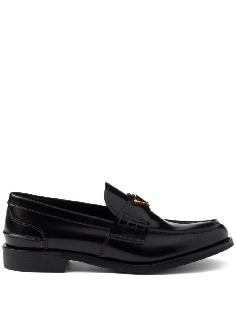 Brushed Leather Loafers