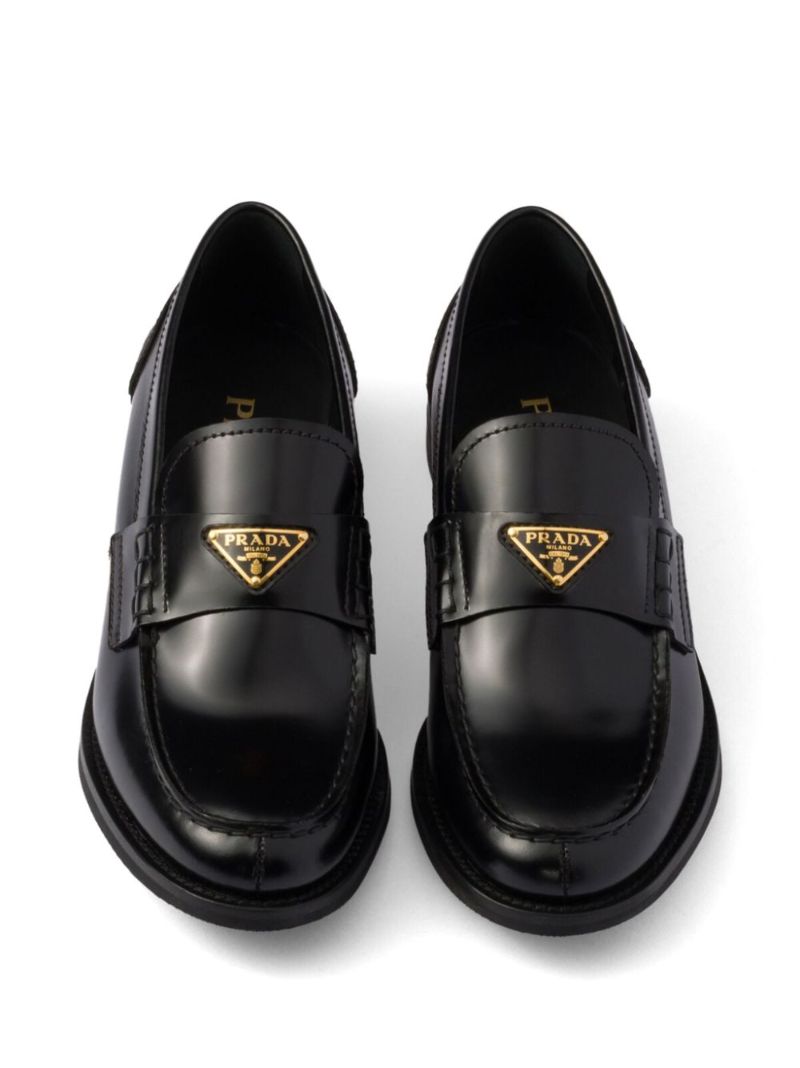 Brushed Leather Loafers
