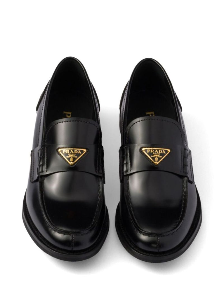 Brushed Leather Loafers