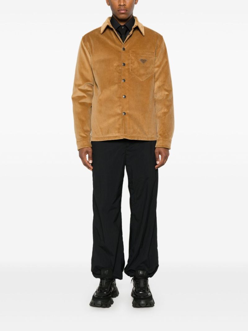 Triangle-logo Corduroy Shirt