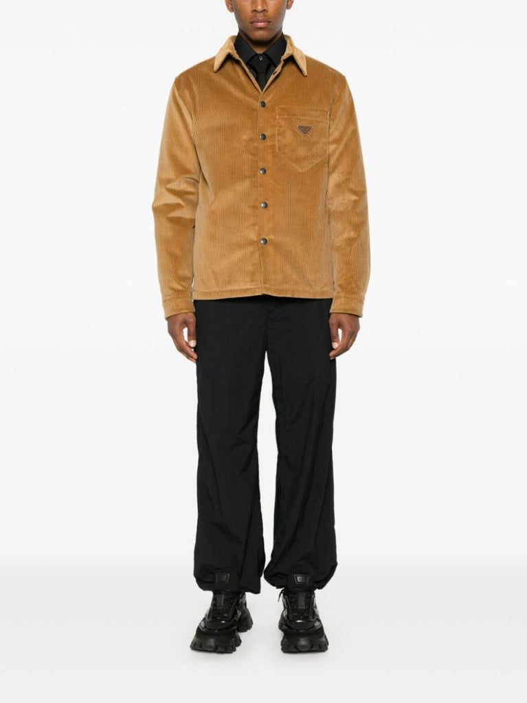 Triangle-logo Corduroy Shirt