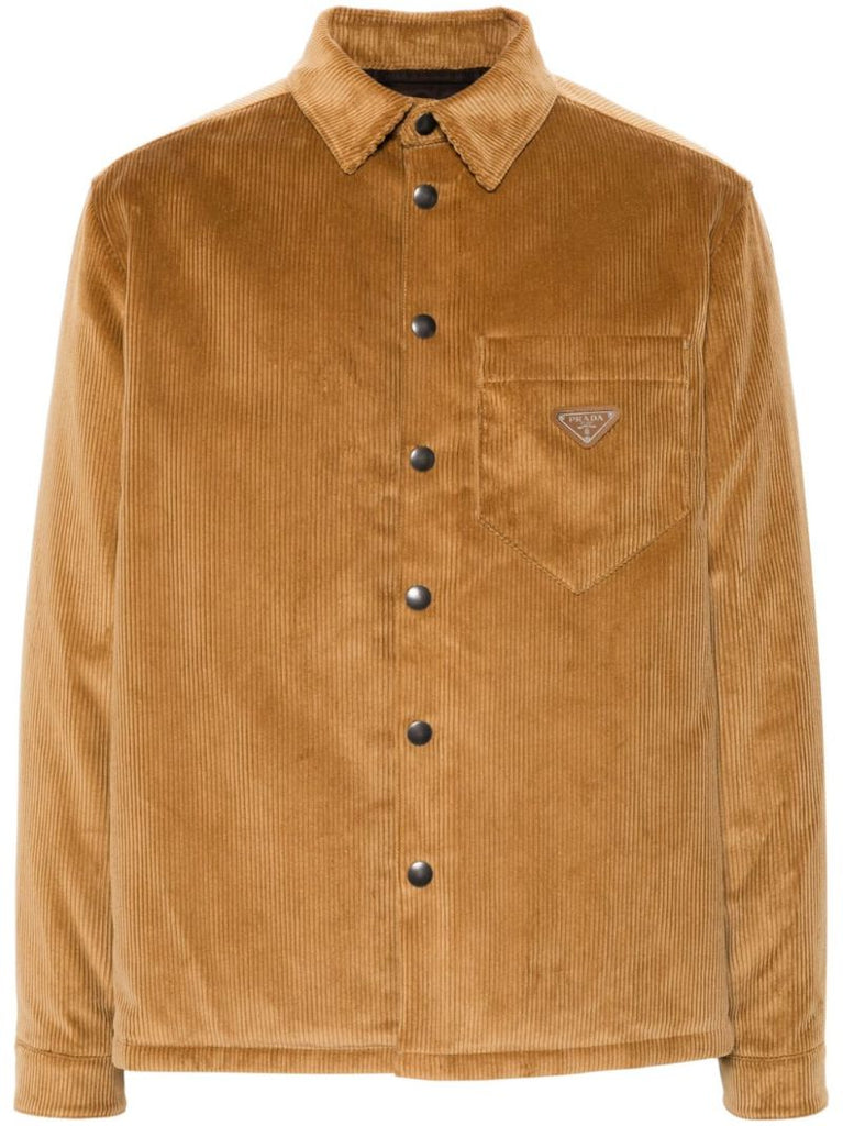 Triangle-logo Corduroy Shirt