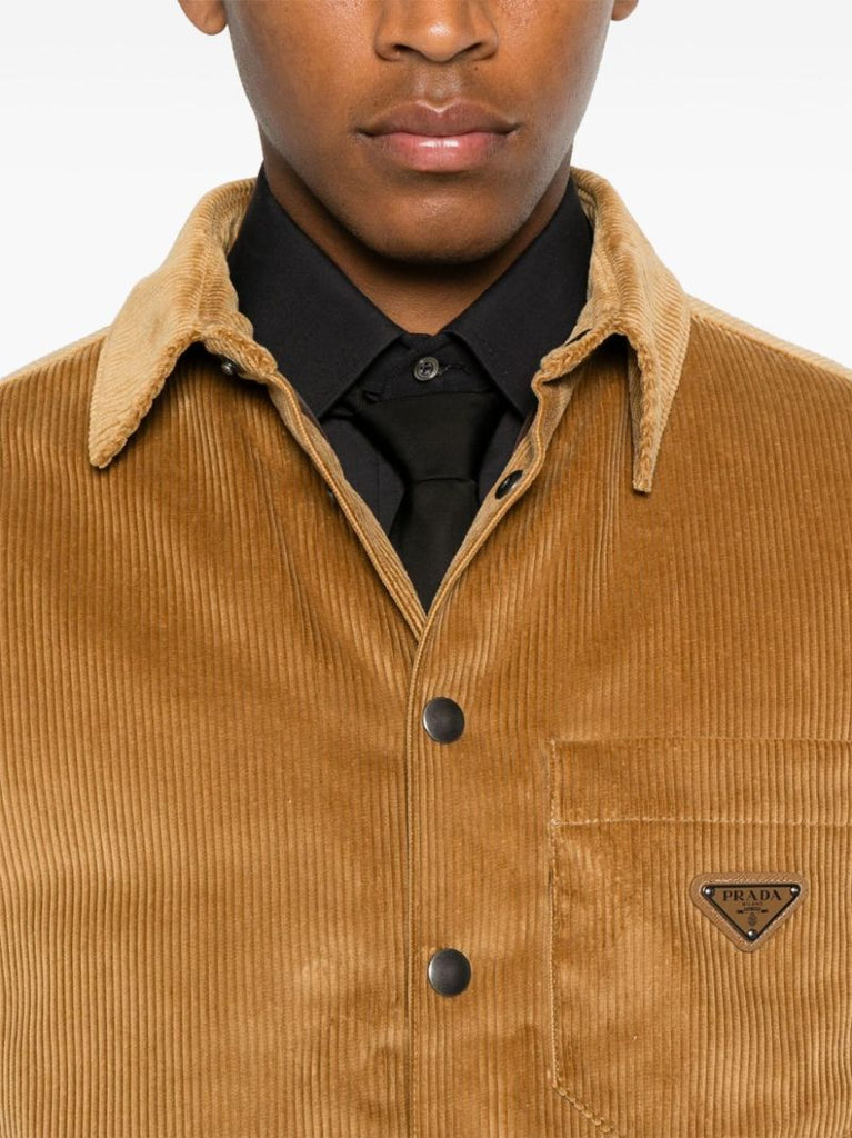 Triangle-logo Corduroy Shirt